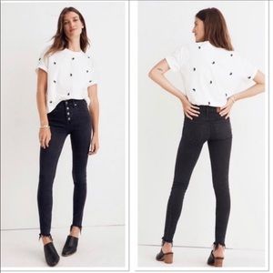 Madewell 9" High-Rise Skinny Black Jeans
